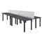 Kee Desking Regency Kee 60 x 24 in. 4 Person Workstation Desk with Privacy Divider- Grey Top, Black Legs MBSPD12024GYBPBK - alternate 1